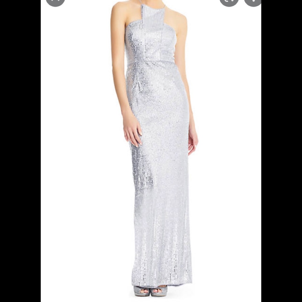 Adriana Papell long sequin dress